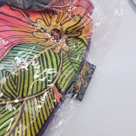 Laurel Burch Multi-Color Floral Design Shoulder Tote Bag - Picture 4 of 8